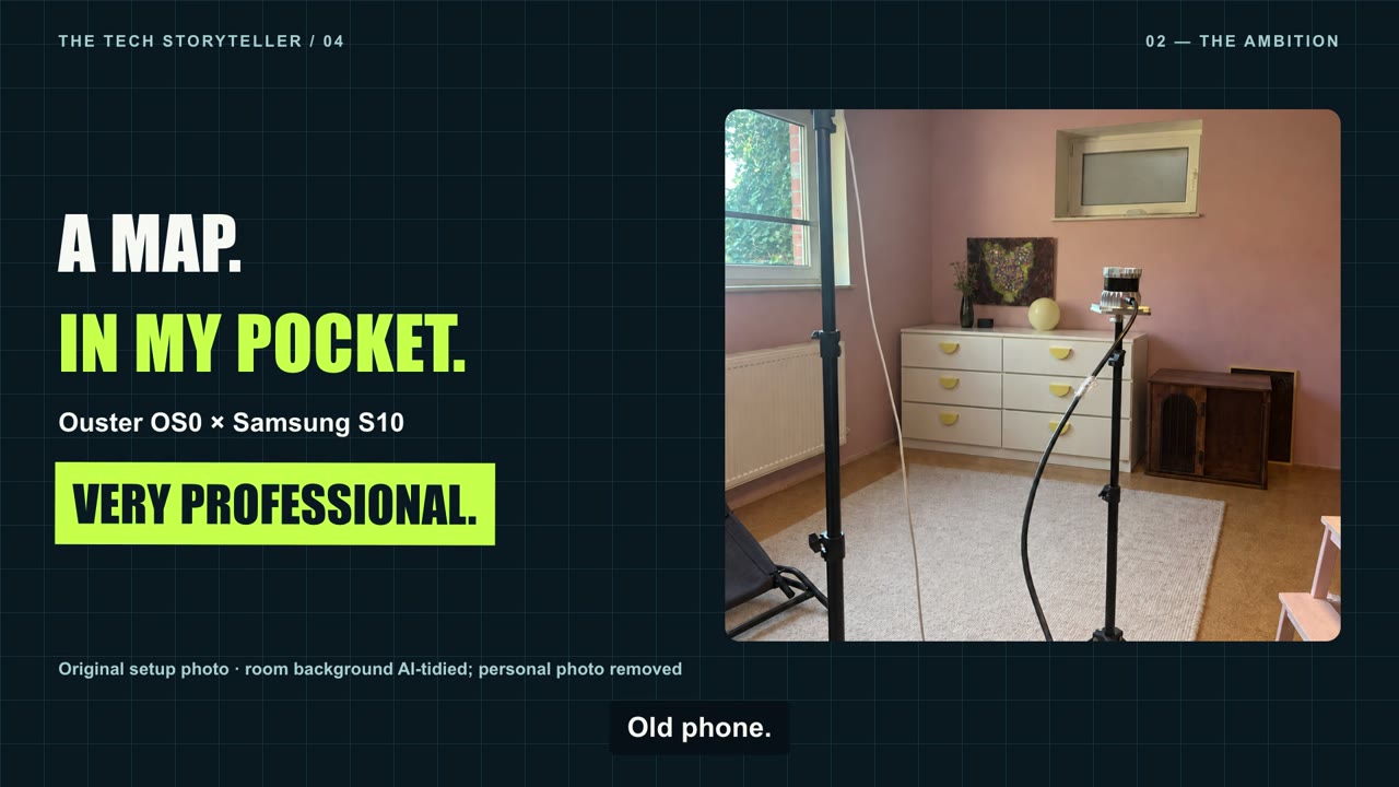 The real sensor setup photographed for the episode, with incidental background details edited for privacy in the released video.