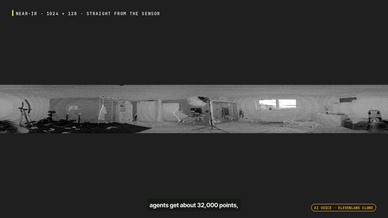 The OS0 sensor panorama provides a view of the recorded room.