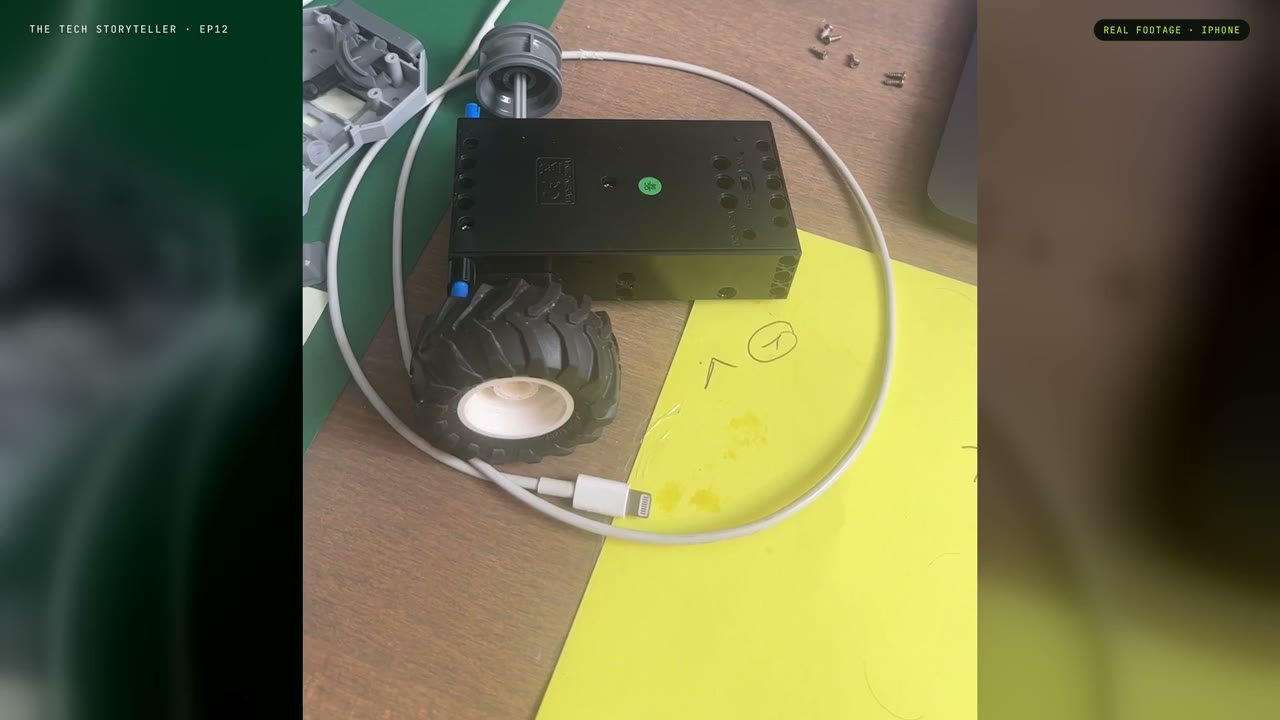 The physical drive brick is tested with its wiring attached.